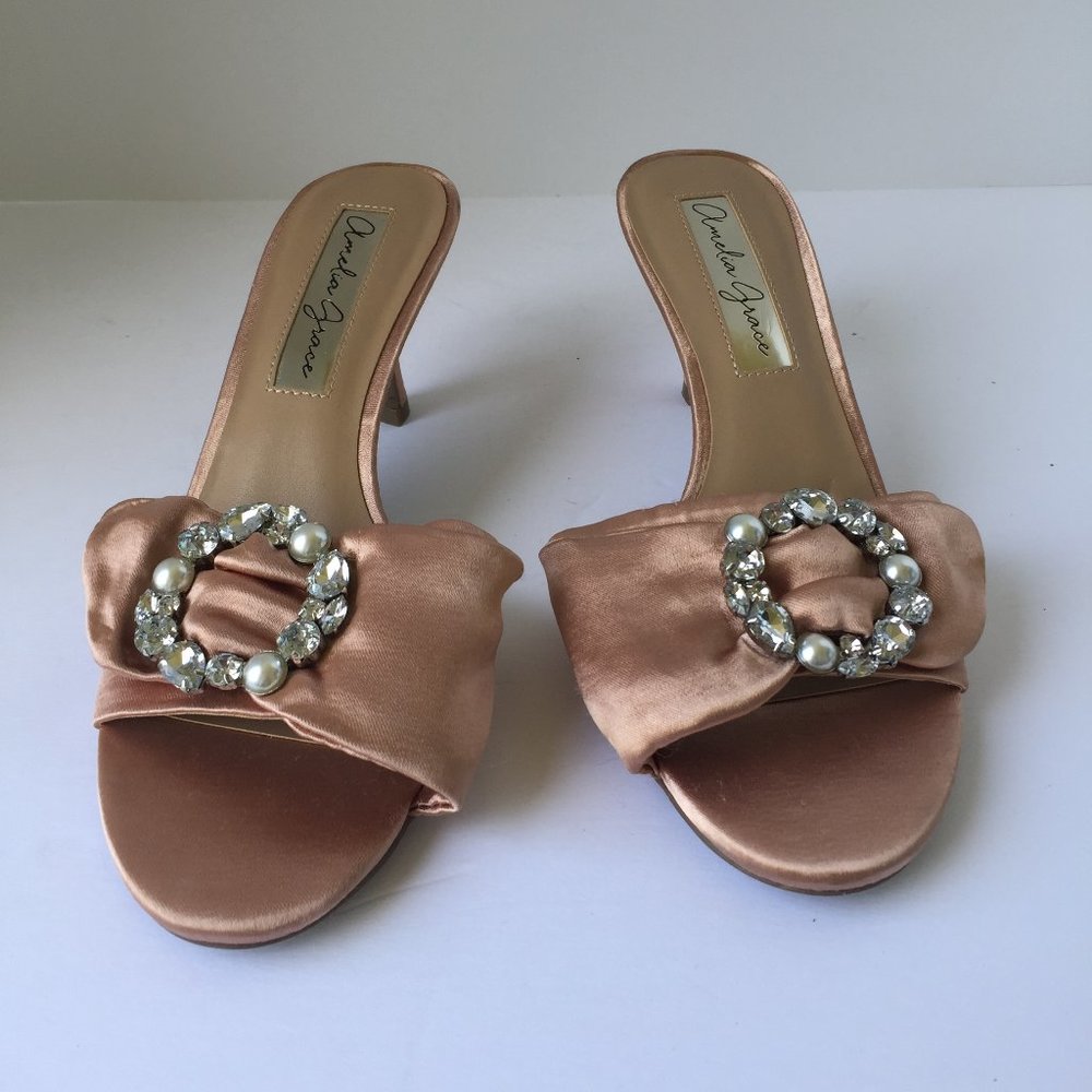 Amelia Grace Blush Briana Slip On  Heel  Size 8M